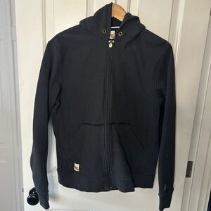 Tracksmith Black Full-Zip Hoodie with Gold Accents